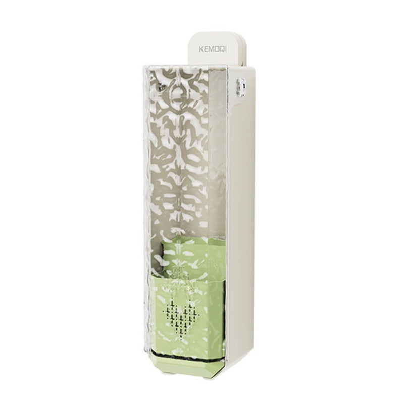 Cream Kitchen Sponge Holder with Strong Suction Cups Organizer for Spoons Forks Chopsticks - Image 1