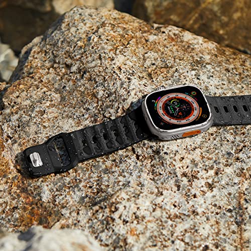 Suitisbest Sport Band Compatible with Apple Watch Ultra 2 Band 49mm 46mm 45mm 44mm 42mm for Men, Soft Silicone Wristbands Waterproof Replacement Strap for iWatch Series 11 10 9 8 7 6 5 4 3 SE Ultra 3 2 1, 2 Pack - Image 4