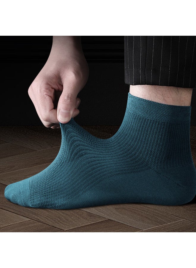 Aun Men's Modal Antibacterial Short Socks Gift Box Silver Ion Deodorant No-show Business Casual Socks - Image 3