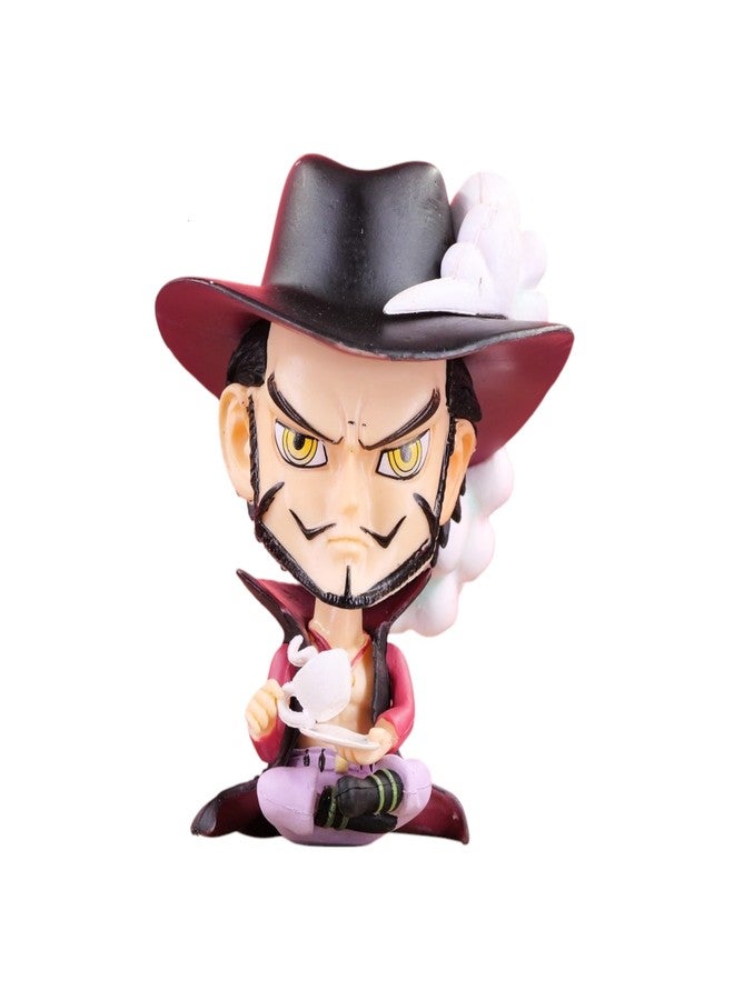 PINAKA One Piece Dracule Mihawk Action Figure, Anime Character, Multi Color, PVC Material, 9.5 cm - Image 1