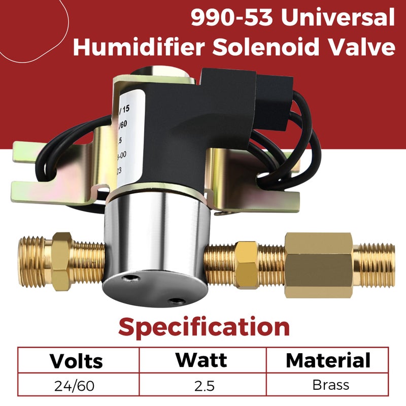Romalon 990-53 Universal Humidifier Solenoid Vavle Assembly Replacement Fit for GeneralAire Humidifier,24 Volts Replaces 1042 1042LH 1137 1042L by Romalon - Image 3