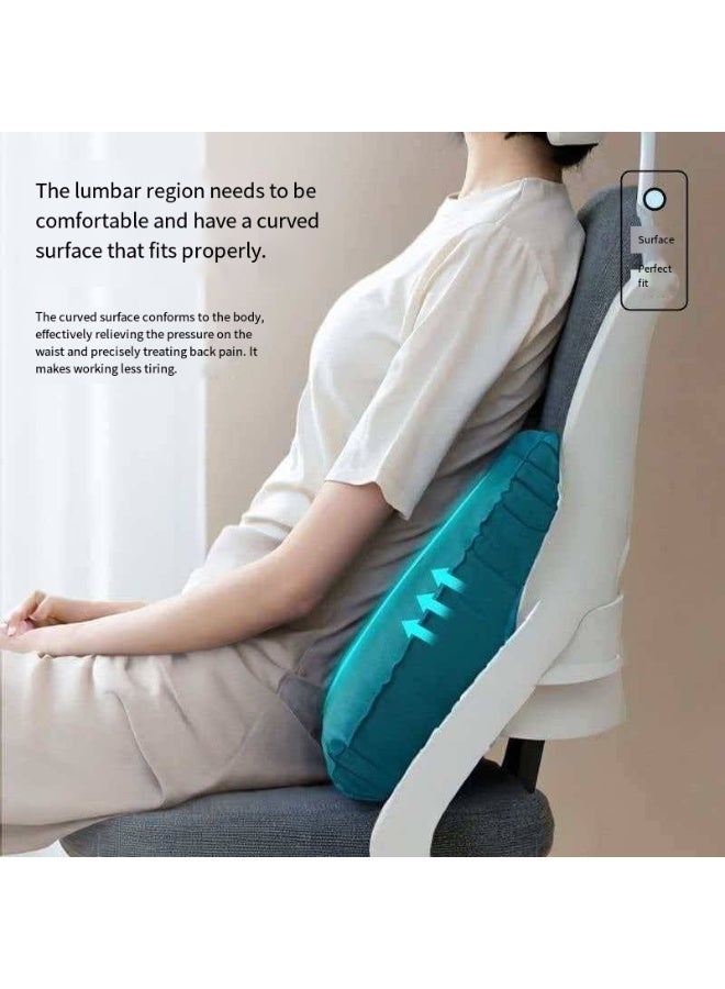 Press-Type Inflatable Lumbar Support, Portable Foldable Back Cushion, Office/Travel/Home Car Backrest - Image 5