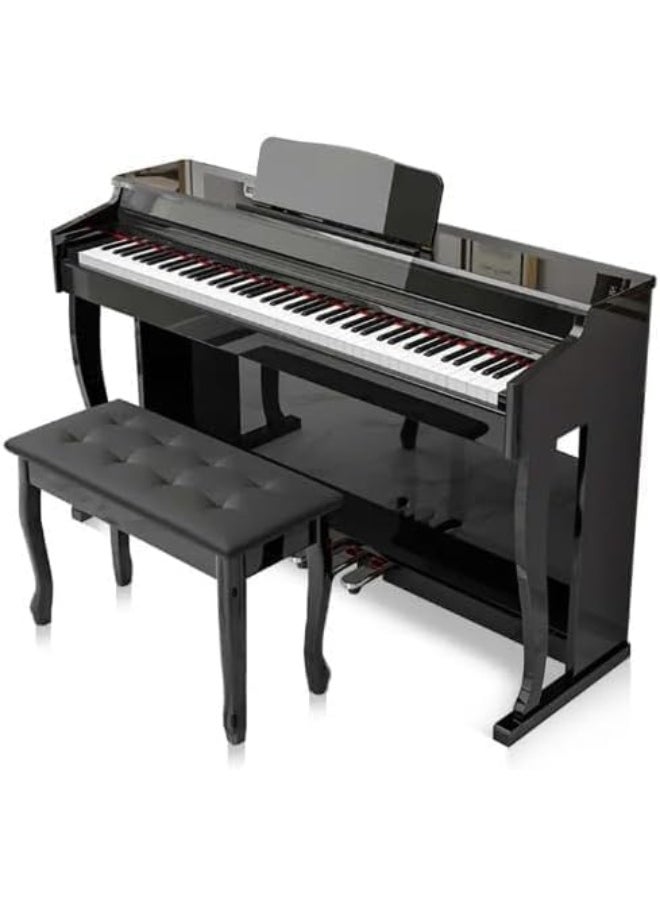 Megarya MegArya 88 Keys Graded Hammer Action Beginner Piano M803 With Bench 1 Year Warranty (Polished Black)  - Image 1