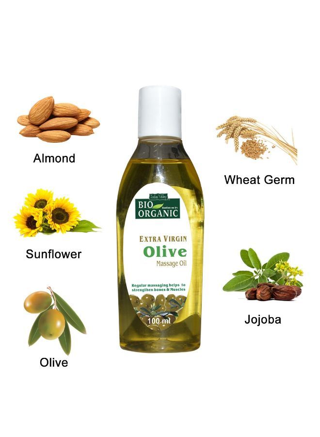 Indus Valley 100% Organic, Natural Combo Of Cold Pressed Almond Oil & Extra Virgin Olive Oil (100Ml+100Ml= 200Ml) - Image 3