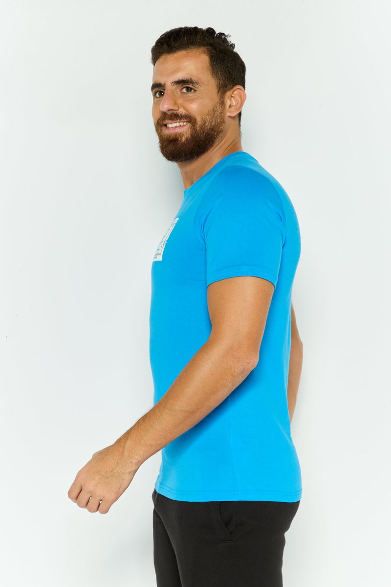 PUMA Men Sportswear Fit Short Sleeve Training T Shirt, Light Blue - Image 4