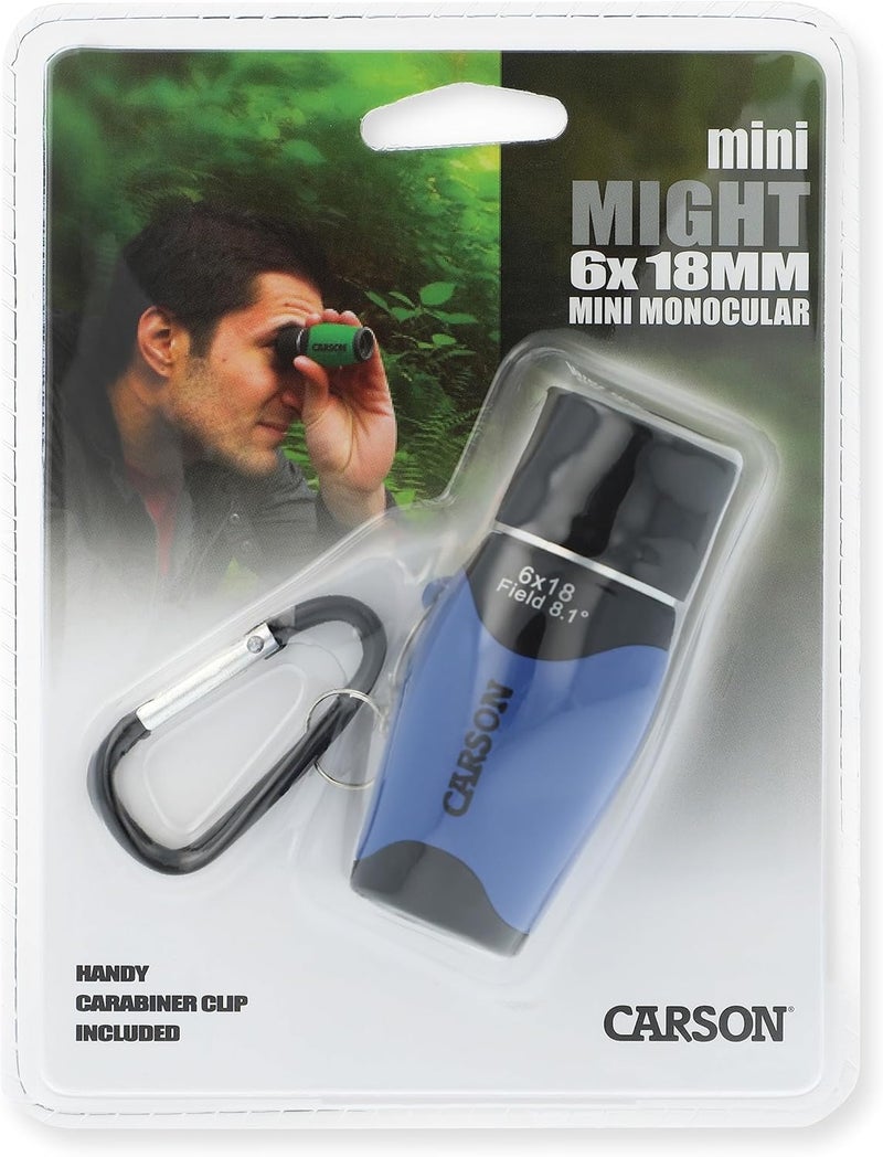 كارسون ميني مايت 6x18 مم منظار جيب مع مشبك كارابين، أزرق (MM-618CB) - Image 4