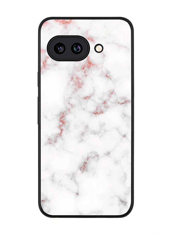 Stylizedd For Google Pixel 9a Case,Slim fit Camera Protection, Shockproof Thin Phone cover  - Marble Print Rose Grey