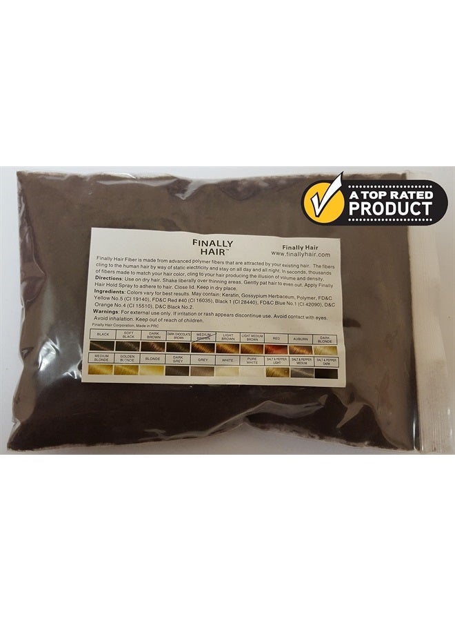 Finally Hair Building Fiber Refill 100 Grams Hair Loss Concealer by Finally Hair (Medium Brown) - Image 2