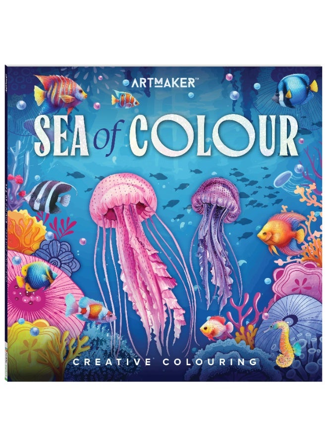 Hinkler Art Maker Creative Colouring Sea of Colour | Creative Colouring | 24 Pages Activity Kit |Art & Craft - Image 1