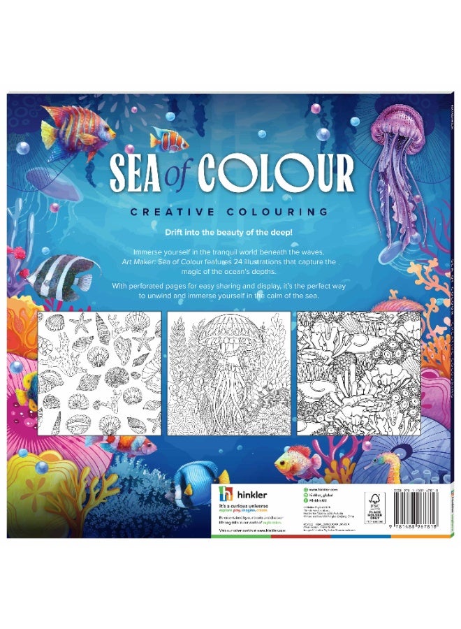 Hinkler Art Maker Creative Colouring Sea of Colour | Creative Colouring | 24 Pages Activity Kit |Art & Craft - Image 4