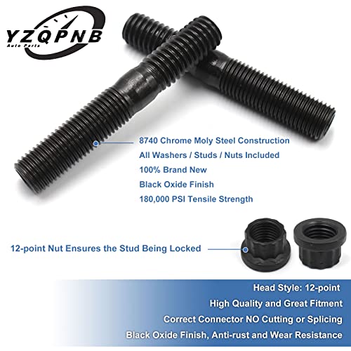 YZQPNB طقم براغي رأس الأسطوانة YZQPNB 12 نقطة متوافق مع محركات شيفروليه سمول بلوك SBC 350 265 267 283 302 305 307 327 383 400 # 134-4001 PCE279.1001 - Image 5