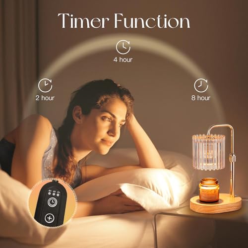 Candeldo Candle Warmer Lamp with Timer: Gold Candle Warming Lamp Height Adjustable Wax Melt Warmer Dimmable Modern New Home Bedroom Decor Housewarming Gift for Women - Image 3