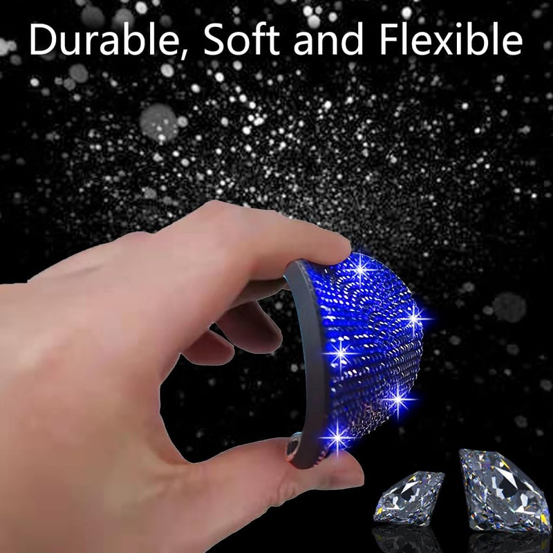 NBTEPEM 2pcs Bling Car Cup Holder Coaster, 2.75 inch Anti-Slip Shockproof Universal Fashion Car Coasters Insert Bling Crystal Rhinestone Automotive Interior Accessories for Women (2 pcs, Blue) - Image 4