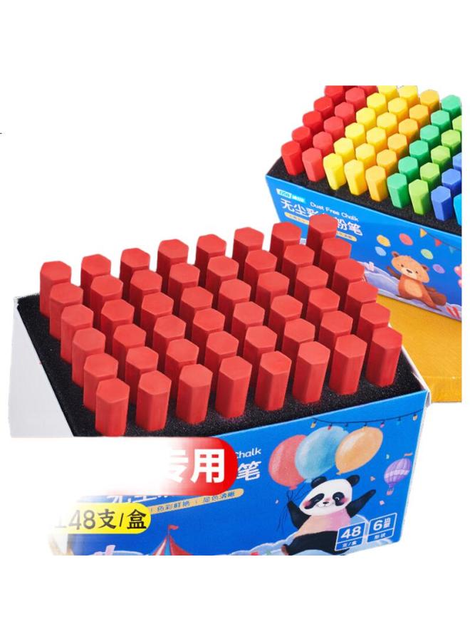 Dsb Dishi, China Red, 48 Pieces/box, Jd Self-operated, Colored Chalk, Hexagonal, Dust-free, Non-toxic, For Blackboard Newspaper, Drawing, Teachers, Children, Ck-6602 - Image 3