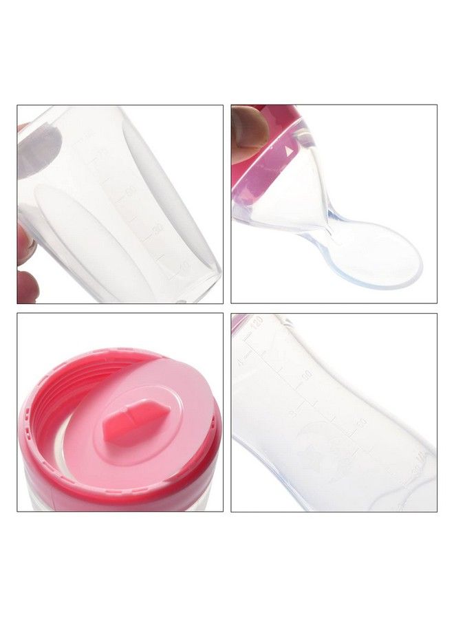 Safe-O-Kid 2 Easy Squeezy Silicone Food Feeder Feeder Spoon (Soft Tip) Bottlepink 90Ml Pack Of 2 - Image 5