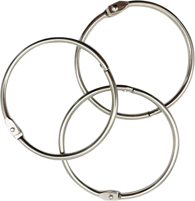 KTOJOY 3 Inch 12 Pack Loose Leaf Binder Book Rings with Metal Nickel Plated for Keyand Index Cards for School Home or Office Silver - Image 4