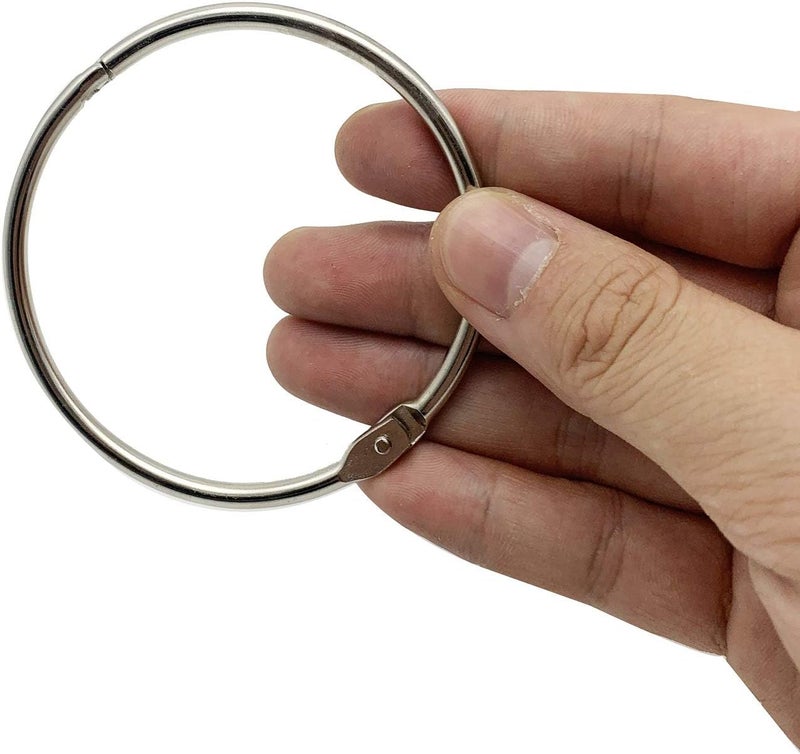 KTOJOY 3 Inch 12 Pack Loose Leaf Binder Book Rings with Metal Nickel Plated for Keyand Index Cards for School Home or Office Silver - Image 5