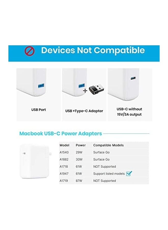 NIBEMINENT Surface Connect To USB-C Charging Cable Black  - Image 4