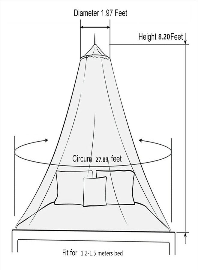 Eimilaly Bed Canopy Mosquito Net, Bed Canopy for Girls Room Decor - Insect Protection Hanging Canopy for Adults, Babies, Outdoor Camping, Pink/No Opening - Image 3