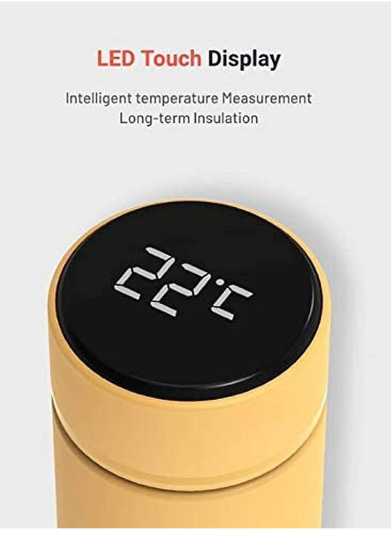 PRIME - Smart Water Bottle Cup by Porodo With Temperature Indicator Up to 12 Hours of Thermal Insulation Sports Drink Flasks 500ml Touch Sensitive Display Non-Slip Base 17 Oz - Image 1