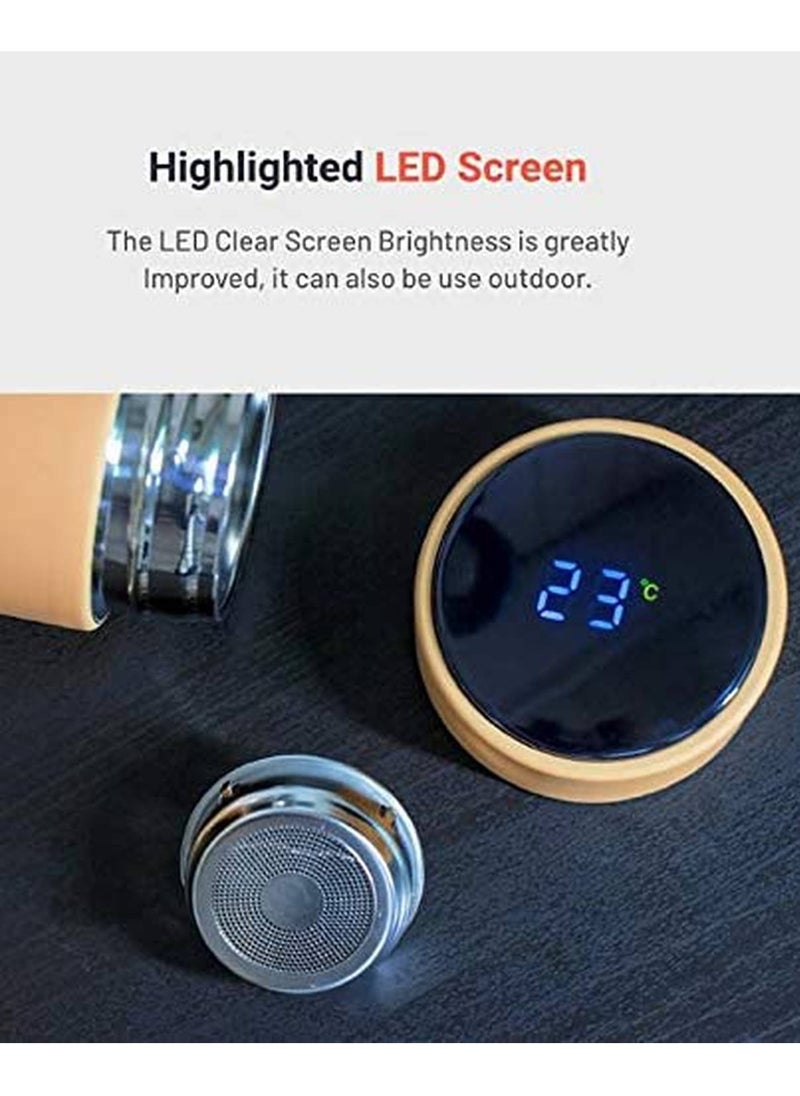PRIME - Smart Water Bottle Cup by Porodo With Temperature Indicator Up to 12 Hours of Thermal Insulation Sports Drink Flasks 500ml Touch Sensitive Display Non-Slip Base 17 Oz - Image 1
