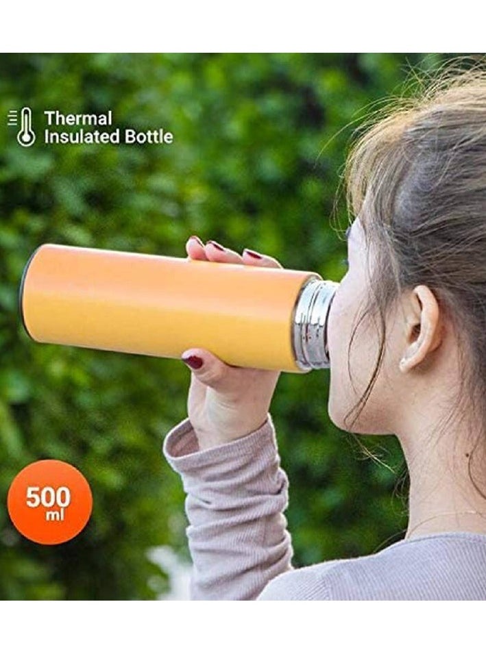 PRIME - Smart Water Bottle Cup by Porodo With Temperature Indicator Up to 12 Hours of Thermal Insulation Sports Drink Flasks 500ml Touch Sensitive Display Non-Slip Base 17 Oz - Image 1