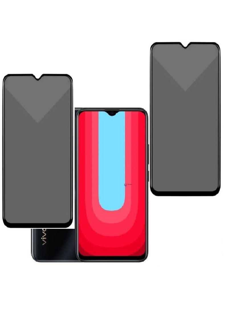 Super 2 Pieces Tempered Glass Screen Protector Anti-Spy Privacy Designed For vivo U20 Full Screen Coverage And Bubble Free - Image 1