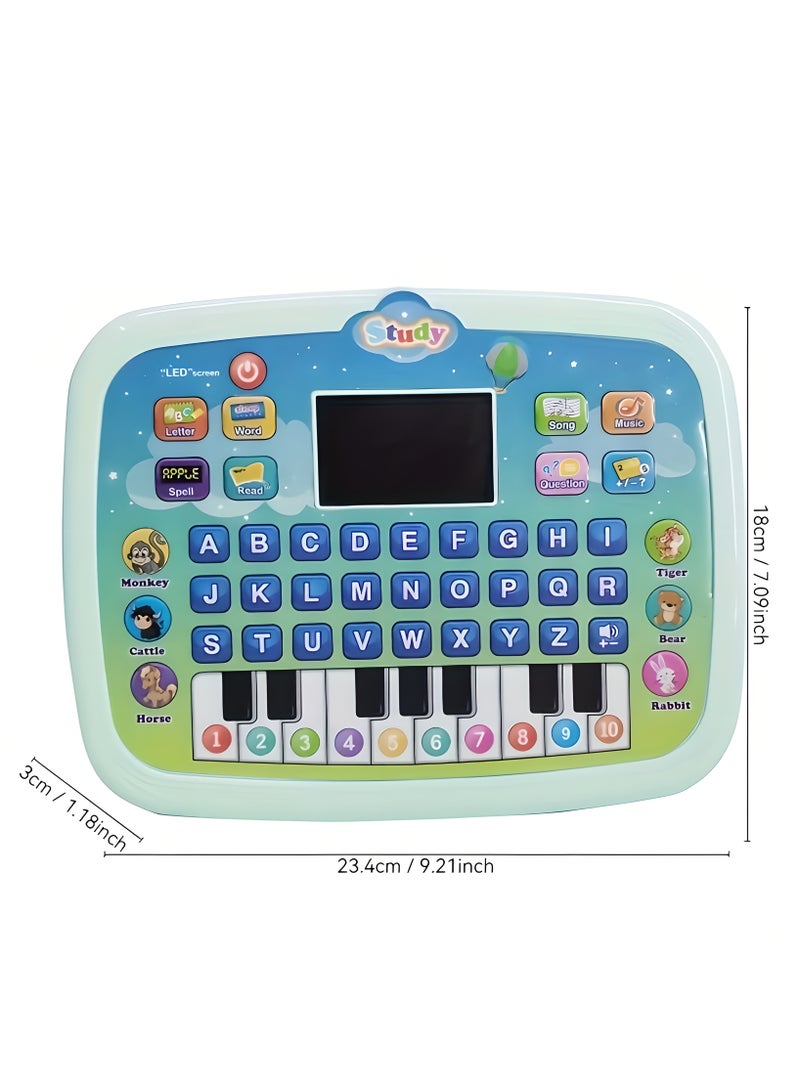 ستدي لوحة تعليمية للأطفال الصغار، لعبة تعليمية تفاعلية بشاشة، هدايا ممتعة، موسيقى/بيانو/أبجدية/أرقام/كلمات/تأمل/حيوانات للأطفال في الأعمار من 1 إلى 2 إلى 3 إلى 4 سنوات، لوحة تعليمية تفاعلية للأطفال الصغار، لعبة تعليمية تفاعلية - Image 2