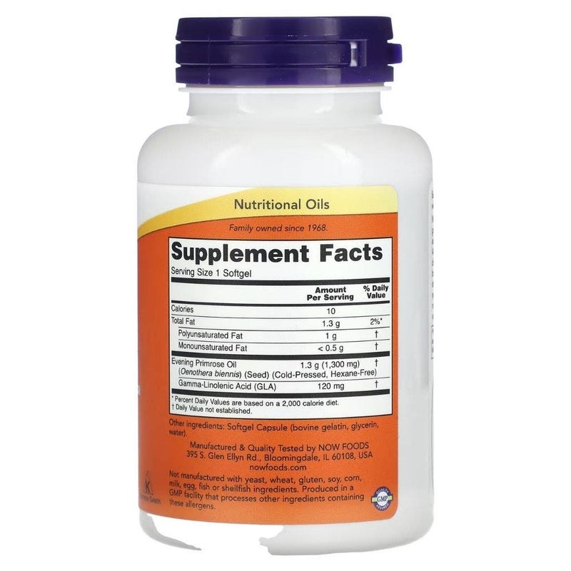 Now Super 1300mg Evening Primrose Oil Softgel For Women's Health, Pack of 60's - Image 2