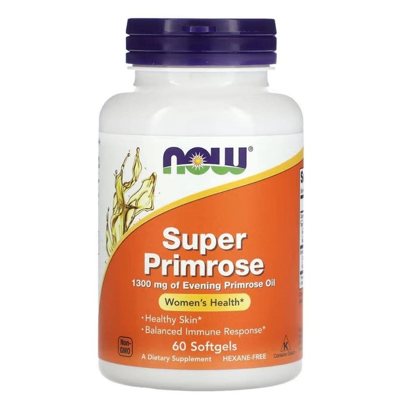 Now Super 1300mg Evening Primrose Oil Softgel For Women's Health, Pack of 60's - Image 1