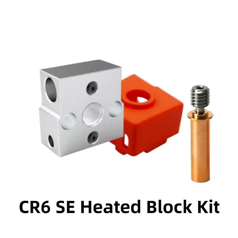 CR6 SE 3D Printer Hotend Upgrade Kit 5pcs Aluminum Heating Block Bi Metal Throat - Image 3