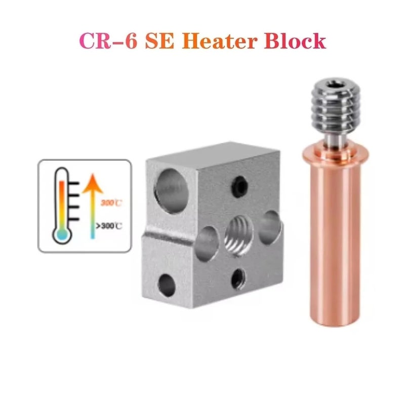 CR6 SE 3D Printer Hotend Upgrade Kit 5pcs Aluminum Heating Block Bi Metal Throat - Image 5