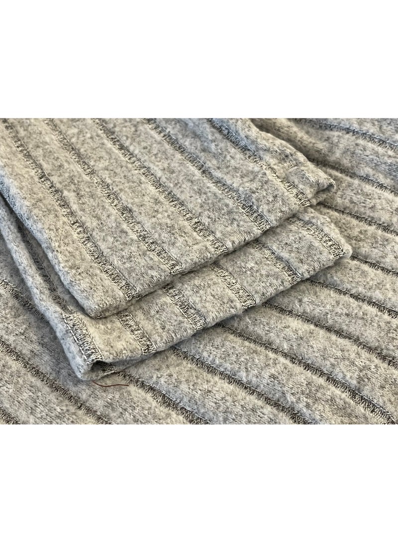 SOLOBUY Women's pajama set, Soft and Comfy, Color Gray, Long Sleeve, Pants - Image 5