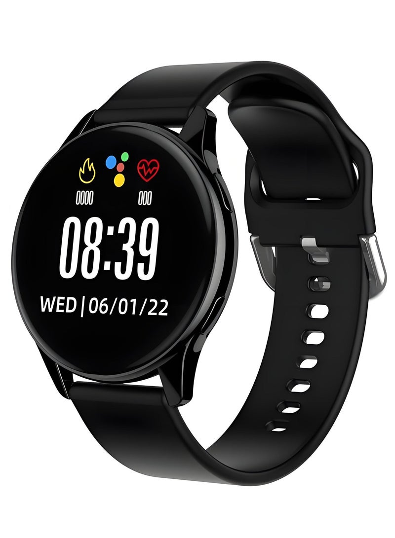 Round Screen T2 PRO Business smartwatch, waterproof fitness watch, Bluetooth calling, compatible with Android and iOS systems,  heart rate monitoring,Black. - Image 1