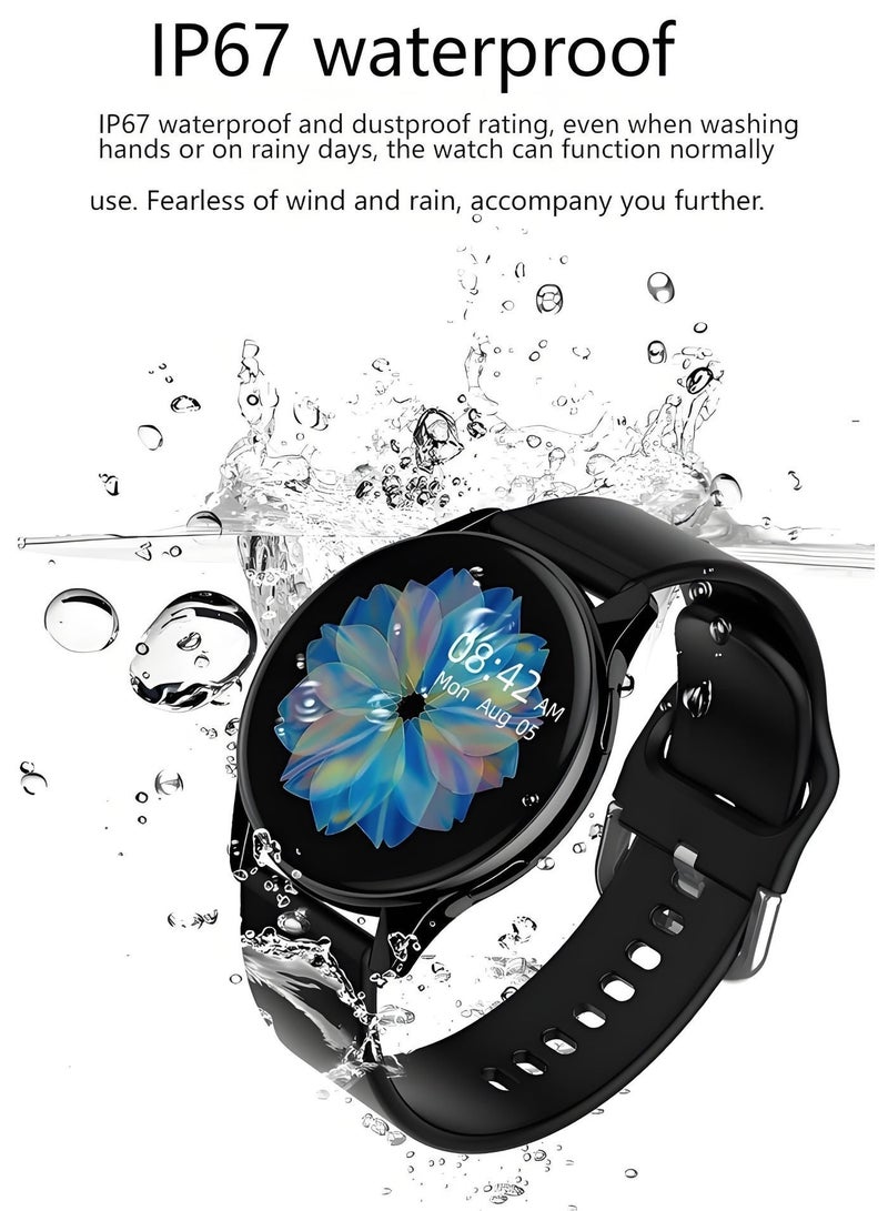 Round Screen T2 PRO Business smartwatch, waterproof fitness watch, Bluetooth calling, compatible with Android and iOS systems,  heart rate monitoring,Black. - Image 5