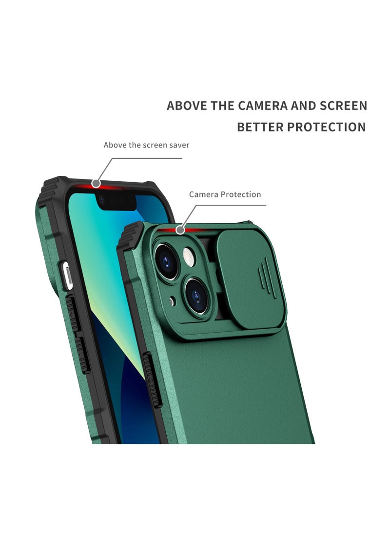Case Cover For  Apple iPhone 15 Green Mobile Phone , Innovative Telescopic Bracket, Sliding Protection Camera Window, Bumper Shockproof Phone Back Cover - Image 3