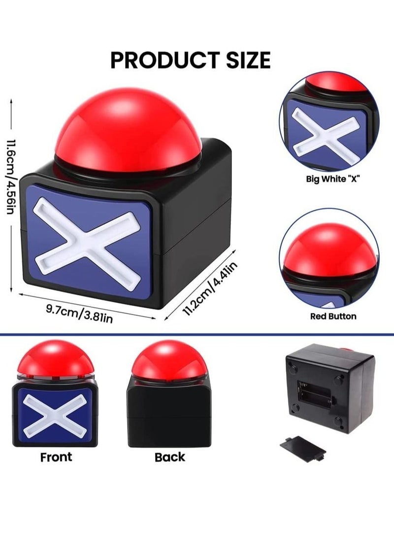 Beauenty 4 Packs Party Game Buzzer Toy Quiz Answer Buzzers With Light and Alarm Sound For Party Contest Prop Kids Adult Classroom Family Reunion Trip Gift - Image 5