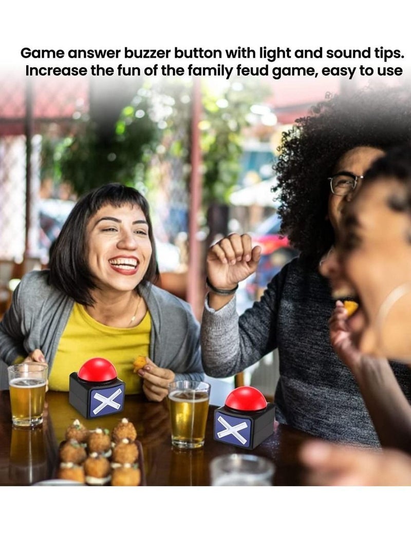 Beauenty 4 Packs Party Game Buzzer Toy Quiz Answer Buzzers With Light and Alarm Sound For Party Contest Prop Kids Adult Classroom Family Reunion Trip Gift - Image 3