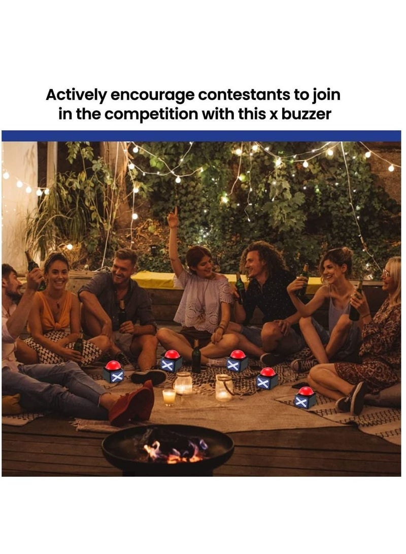 Beauenty 4 Packs Party Game Buzzer Toy Quiz Answer Buzzers With Light and Alarm Sound For Party Contest Prop Kids Adult Classroom Family Reunion Trip Gift - Image 2