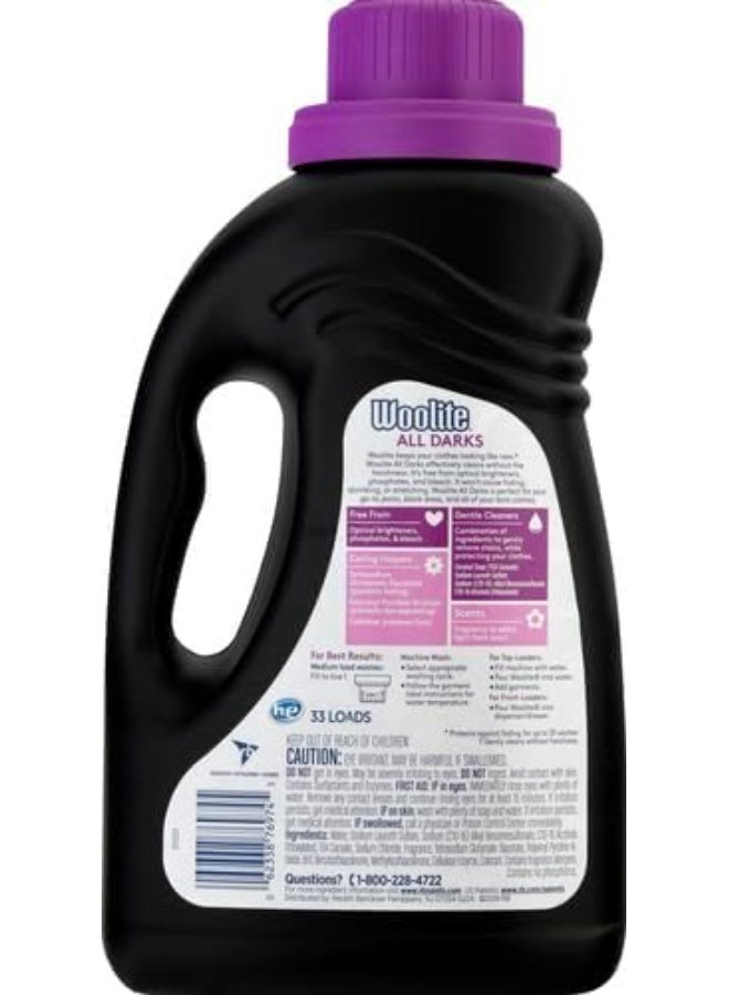 Woolite Darks Defense Liquid Laundry Detergent, 33 Loads, 50 Fl Oz, Regular & HE Washers - Image 3
