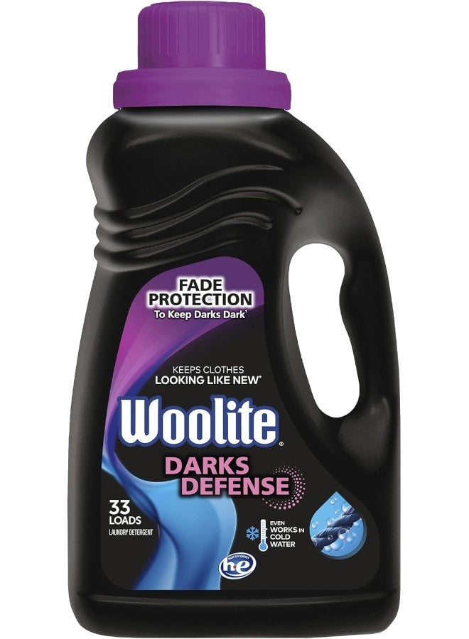Woolite Darks Defense Liquid Laundry Detergent, 33 Loads, 50 Fl Oz, Regular & HE Washers - Image 1