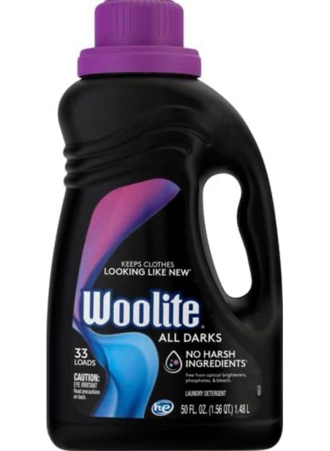 Woolite Darks Defense Liquid Laundry Detergent, 33 Loads, 50 Fl Oz, Regular & HE Washers - Image 2