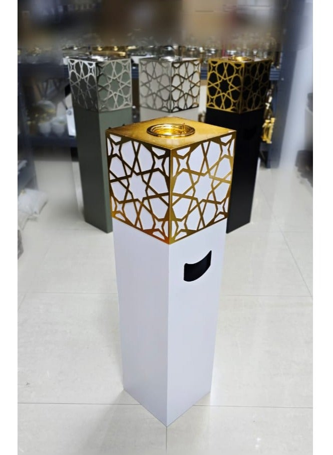 Radin Luxury Tall Bakhoor Burner Stand 80cm – Arabic Geometric Design – Home & Majlis Incense Tower