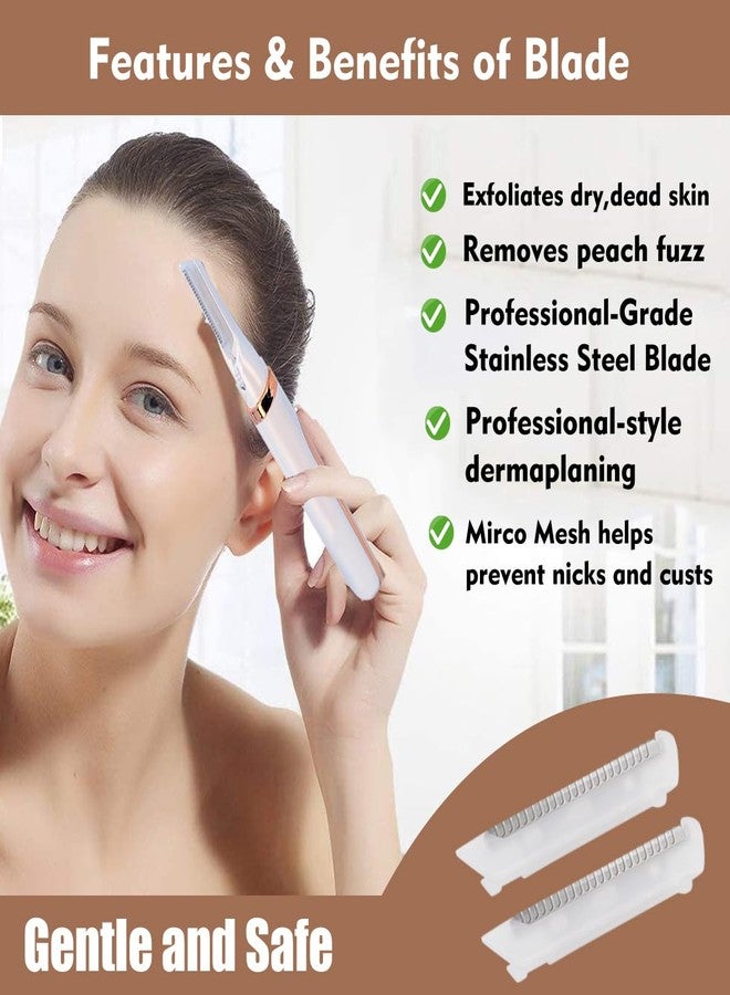 GOMINYUF 18 Pcs Replacement Blades for Finishing Touch Flawless Dermaplane Glo Sonic Vibrating Facial Exfoliator, Replacement Heads Only Specific for Flawless Vibrating Dermaplane Razor - Image 3