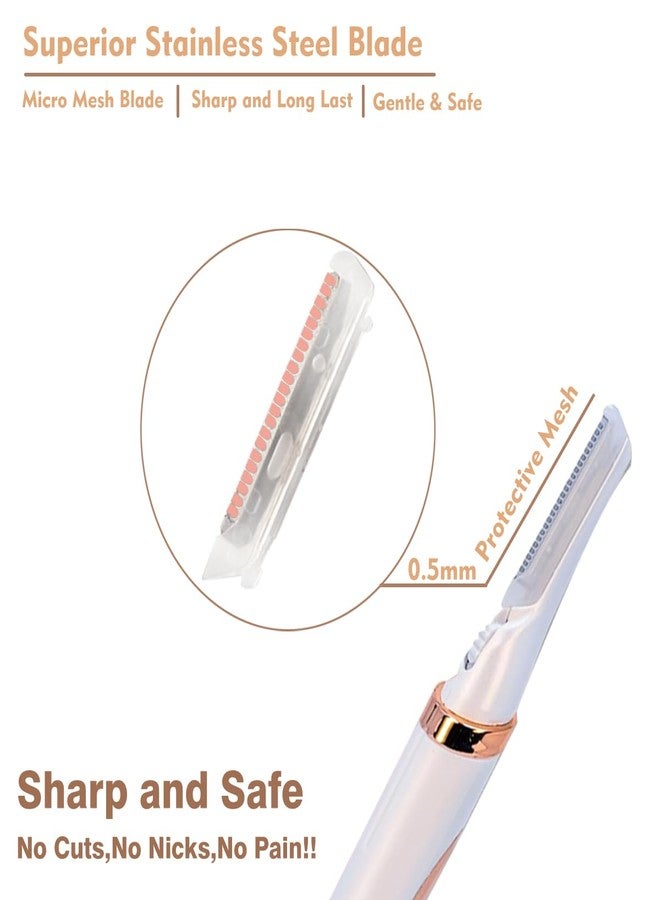 GOMINYUF 18 Pcs Replacement Blades for Finishing Touch Flawless Dermaplane Glo Sonic Vibrating Facial Exfoliator, Replacement Heads Only Specific for Flawless Vibrating Dermaplane Razor - Image 5