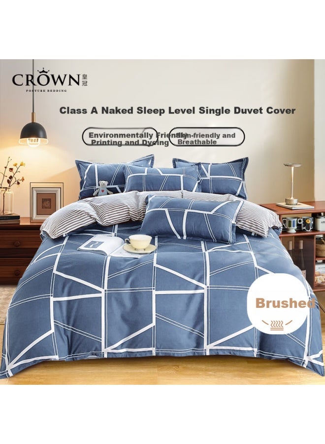 Danisa Crown Single Piece 150x200cm A-class Washed Cotton Flannel Summer Single Student Dormitory 1.5x2m Bed Sheet Quilt Cover - Image 1