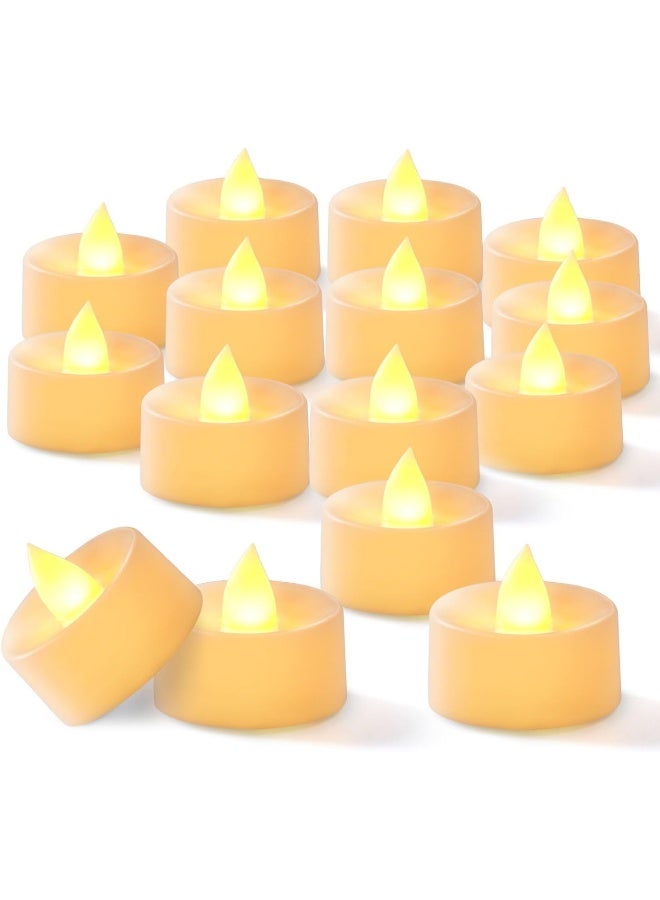 MOMENT 12Pack Flameless Led Tea Lights Candles, Realistic And Bright Flickering Long Lasting Battery-Powered, Ideal Party, Wedding, Birthday, Gifts Home Decoration Warm Yellow - Image 1