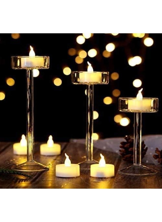 MOMENT 12Pack Flameless Led Tea Lights Candles, Realistic And Bright Flickering Long Lasting Battery-Powered, Ideal Party, Wedding, Birthday, Gifts Home Decoration Warm Yellow - Image 4