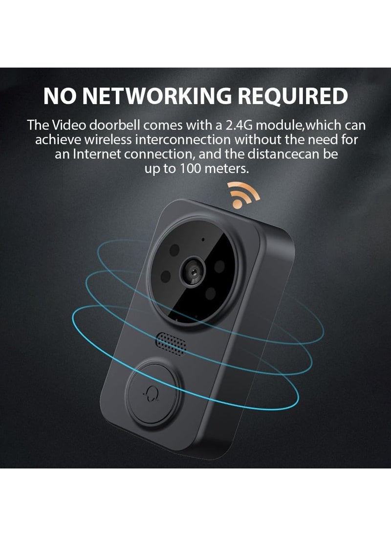 General - Wireless Video doorbell - 4.3-inch IPS display and wireless HD doorbell camera, wireless video intercom doorbell with screen, 2 square talk, night vision, easy to install - Image 1