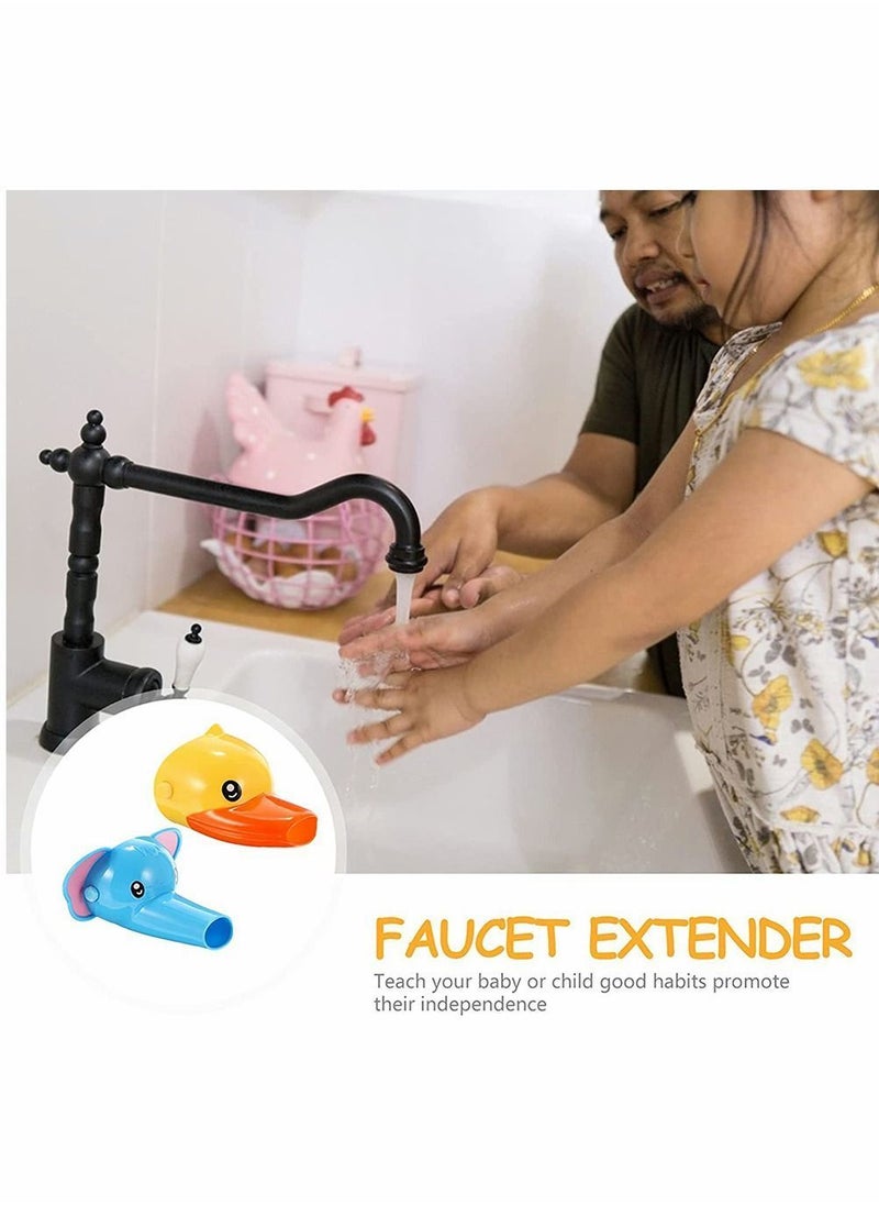 Y&D Elephant and Duck Shape Faucet Extender, 2 Pcs Water Spout Extender Cute Bathroom Sink Handle Baby Cover for Babies Toddlers Kids  - Image 5